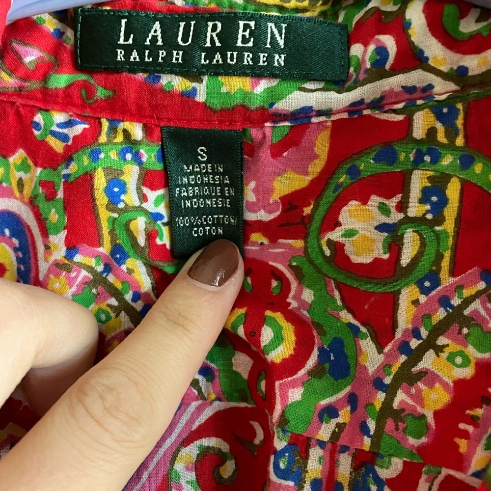 Lauren Ralph Lauren Colorful Button-Down ❤️ - Picture 3 of 3